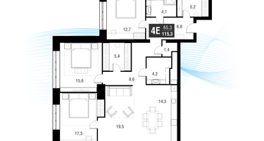 Студия, 115&nbsp;м²