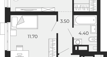 2-к. квартира, 68&nbsp;м²
