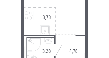 Студия, 22&nbsp;м²