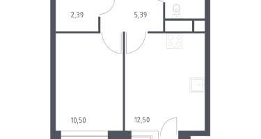 1-к. квартира, 35&nbsp;м²