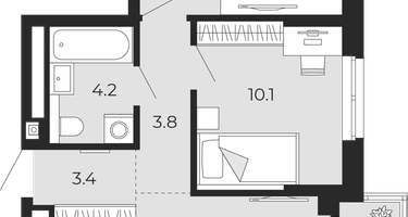 2-к. квартира, 50 м²