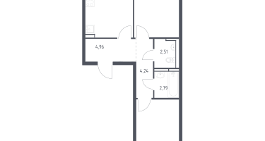 2-к. квартира, 57&nbsp;м²