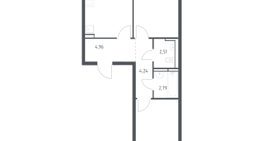 2-к. квартира, 57&nbsp;м²