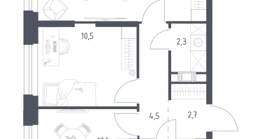 2-к. квартира, 50&nbsp;м²