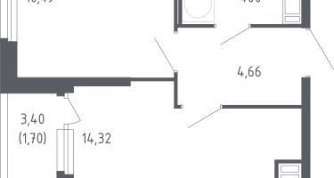 1-к. квартира, 35&nbsp;м²