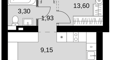 2-к. квартира, 56&nbsp;м²