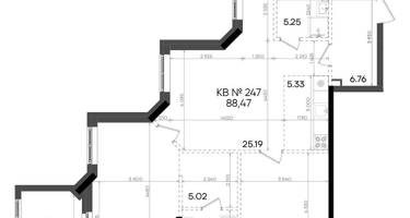 3-к. квартира, 88 м²