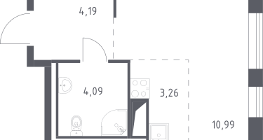 Студия, 22&nbsp;м²
