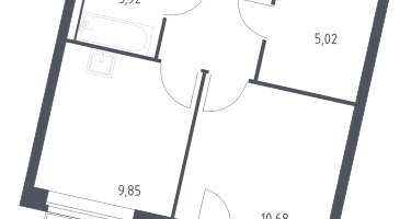 1-к. квартира, 35&nbsp;м²