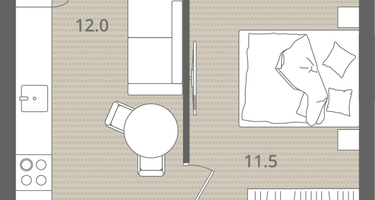 1-к. квартира, 32&nbsp;м²