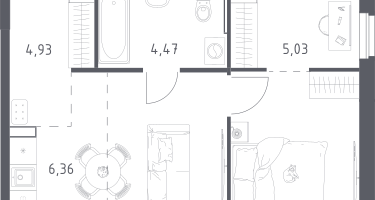 Студия, 41&nbsp;м²