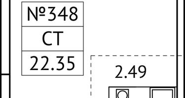 Студия, 22&nbsp;м²