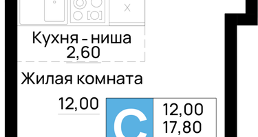 Студия, 20&nbsp;м²