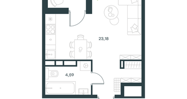 Студия, 28&nbsp;м²