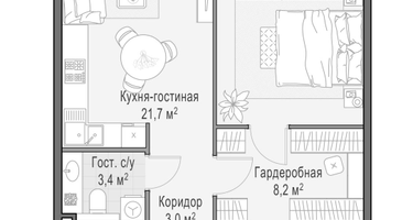 2-к. квартира, 70&nbsp;м²