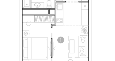 1-к. квартира, 37&nbsp;м²