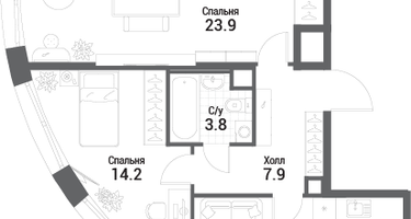 2-к. квартира, 73&nbsp;м²