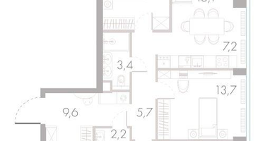 4-к. квартира, 97 м²