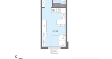 Студия, 22&nbsp;м²
