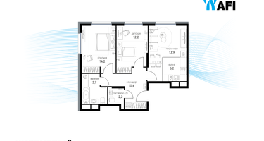 3-к. квартира, 64&nbsp;м²