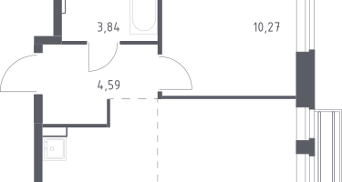 Студия, 34&nbsp;м²