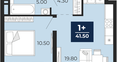 1-к. квартира, 39&nbsp;м²
