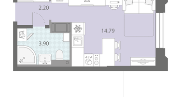 Студия, 20&nbsp;м²