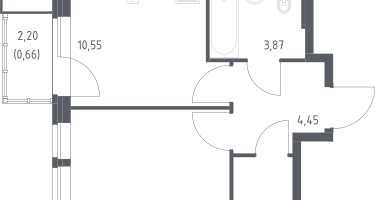 1-к. квартира, 31&nbsp;м²