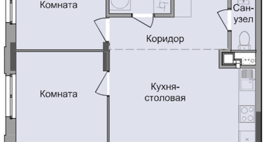 2-к. квартира, 55&nbsp;м²