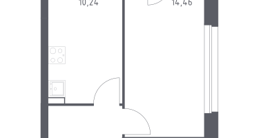 1-к. квартира, 35&nbsp;м²