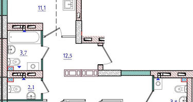 2-к. квартира, 79 м²