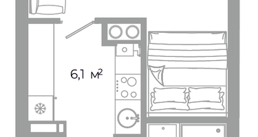 Студия, 28&nbsp;м²