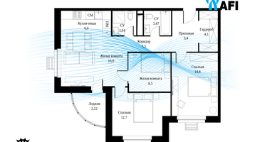 3-к. квартира, 82&nbsp;м²