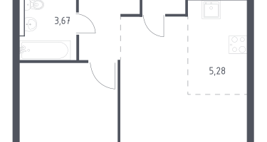 Студия, 42&nbsp;м²