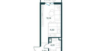 Студия, 26&nbsp;м²