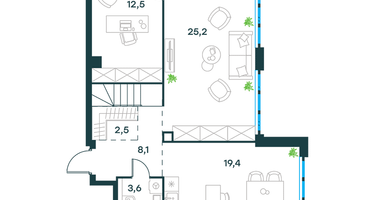 4-к. квартира, 123&nbsp;м²