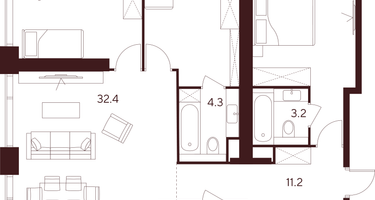 Студия, 103&nbsp;м²