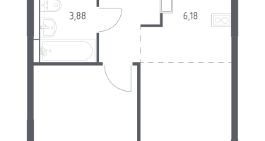 Студия, 34&nbsp;м²