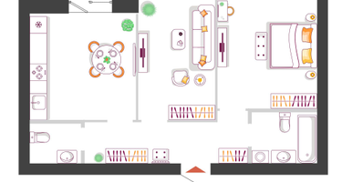 2-к. квартира, 56&nbsp;м²
