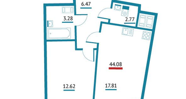 Студия, 25&nbsp;м²