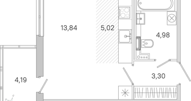 Студия, 28&nbsp;м²