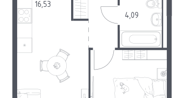 1-к. квартира, 35&nbsp;м²