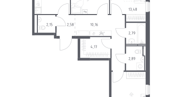 3-к. квартира, 78&nbsp;м²