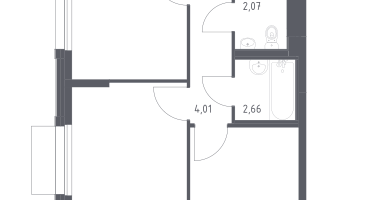 2-к. квартира, 54&nbsp;м²