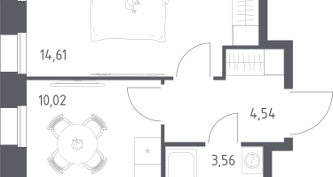 1-к. квартира, 32&nbsp;м²