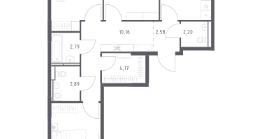 3-к. квартира, 78&nbsp;м²