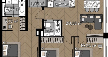 4-к. квартира, 81 м²