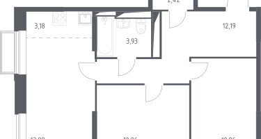 Студия, 57&nbsp;м²