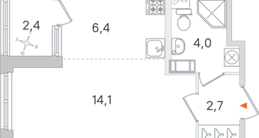 Студия, 28&nbsp;м²