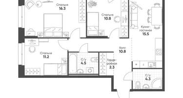 3-к. квартира, 75&nbsp;м²